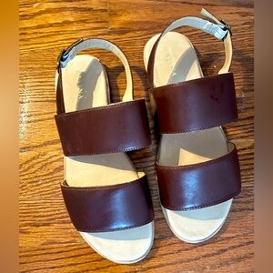 Brand new, never worn size 10, brown Portland Leather sandals